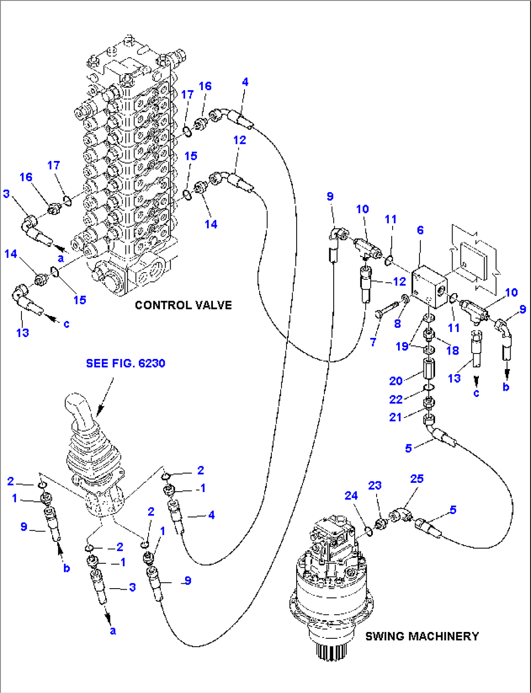 HYDRAULIC PIPING (ARM AND SWING PPC VALVE LINE) (2/2)