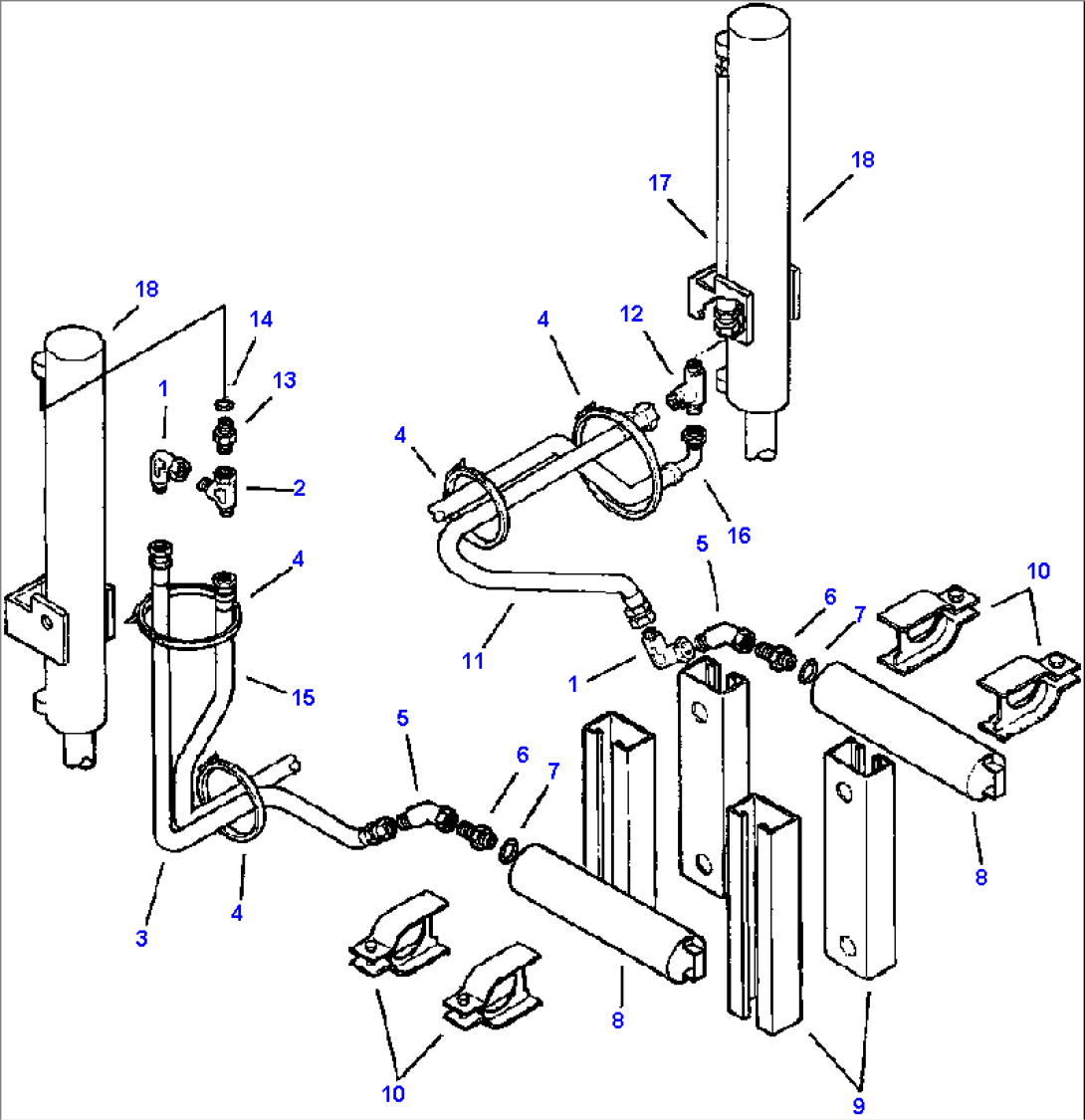 DRAWBAR LIFT ACCUMULATOR INSTALLATION R.H. BIASED BLADE SUSPENSION