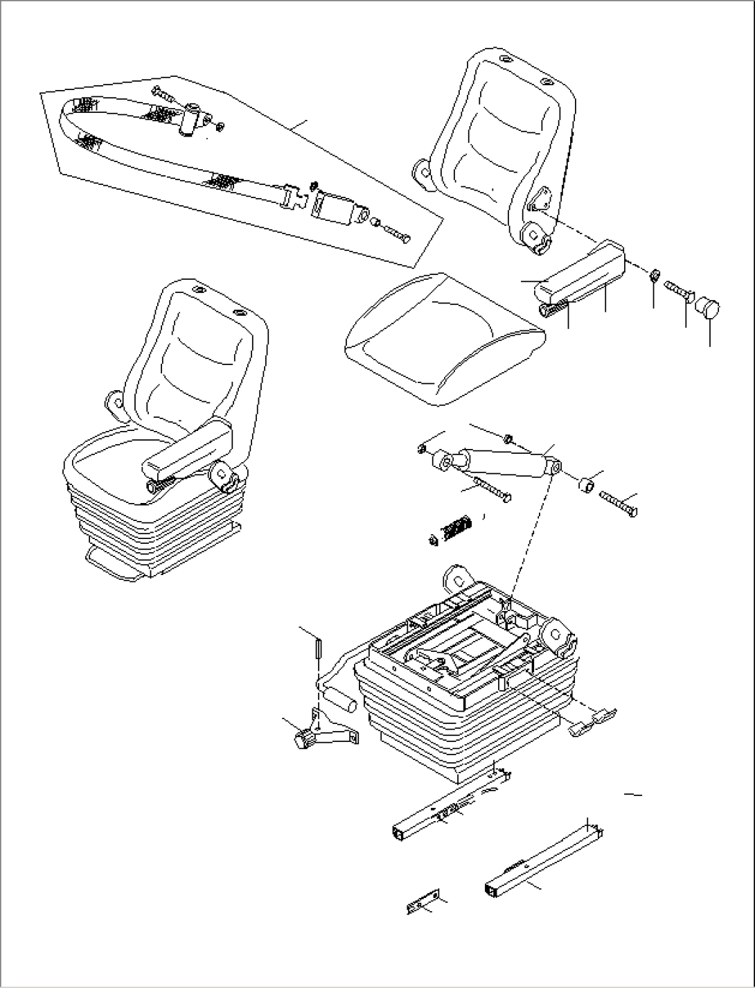 DRIVERS SEAT, ATTACHING PARTS