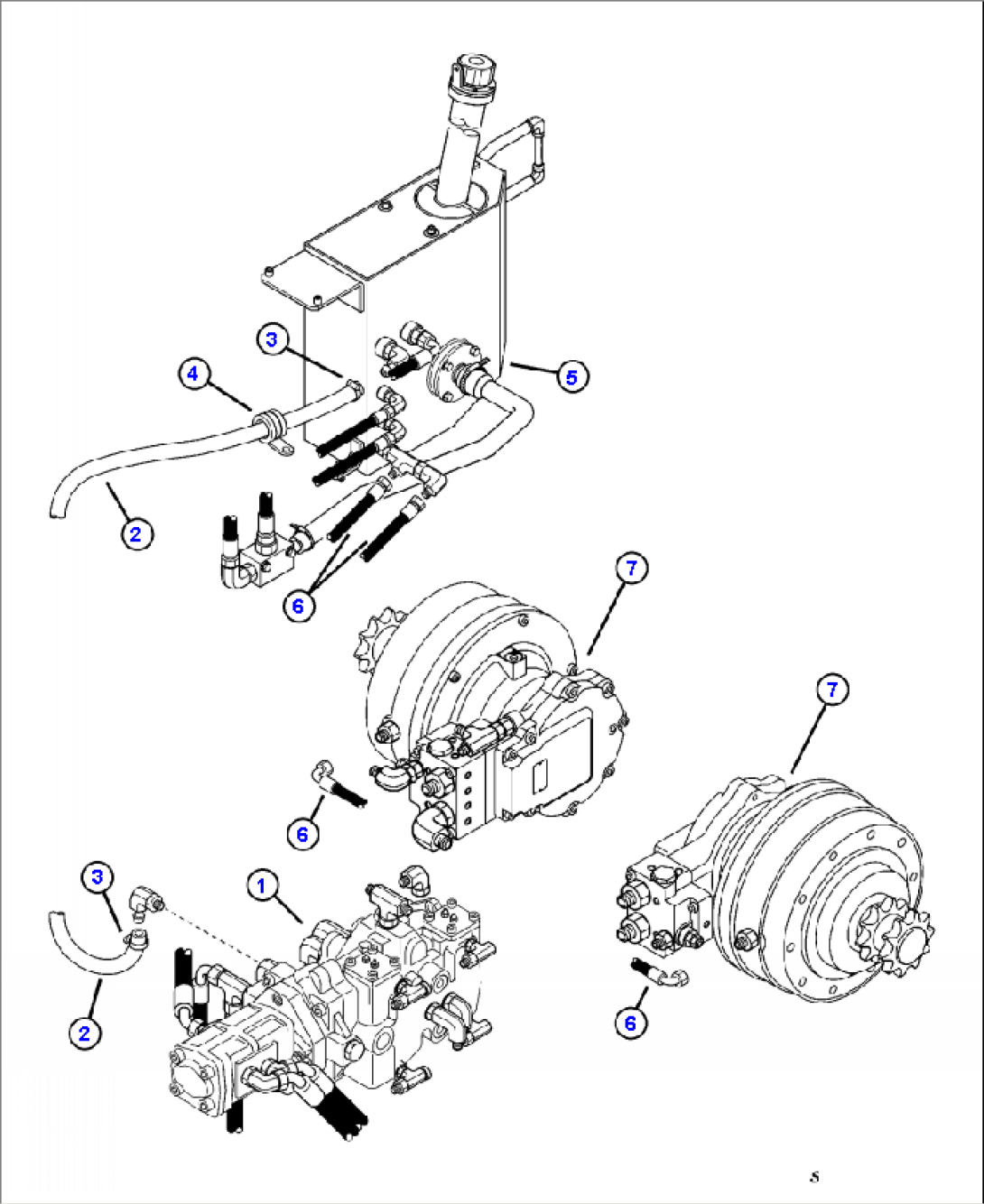 H3010-01A9 HYDRAULIC PIPING - SUPER FLOW DRAIN LINES