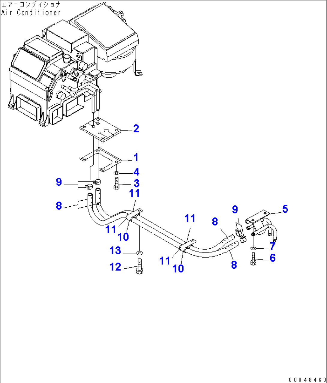 FLOOR (HEATER HOSE)(#2001-)