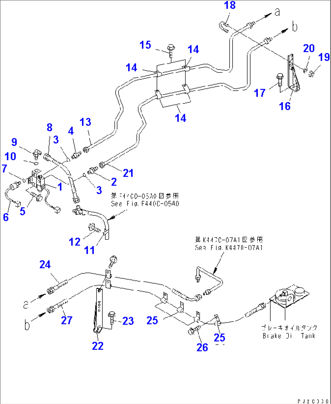 BRAKE PIPING (PARKING LINE) (WITH ADVANCED JOY STICK STEERING)(#50013-)