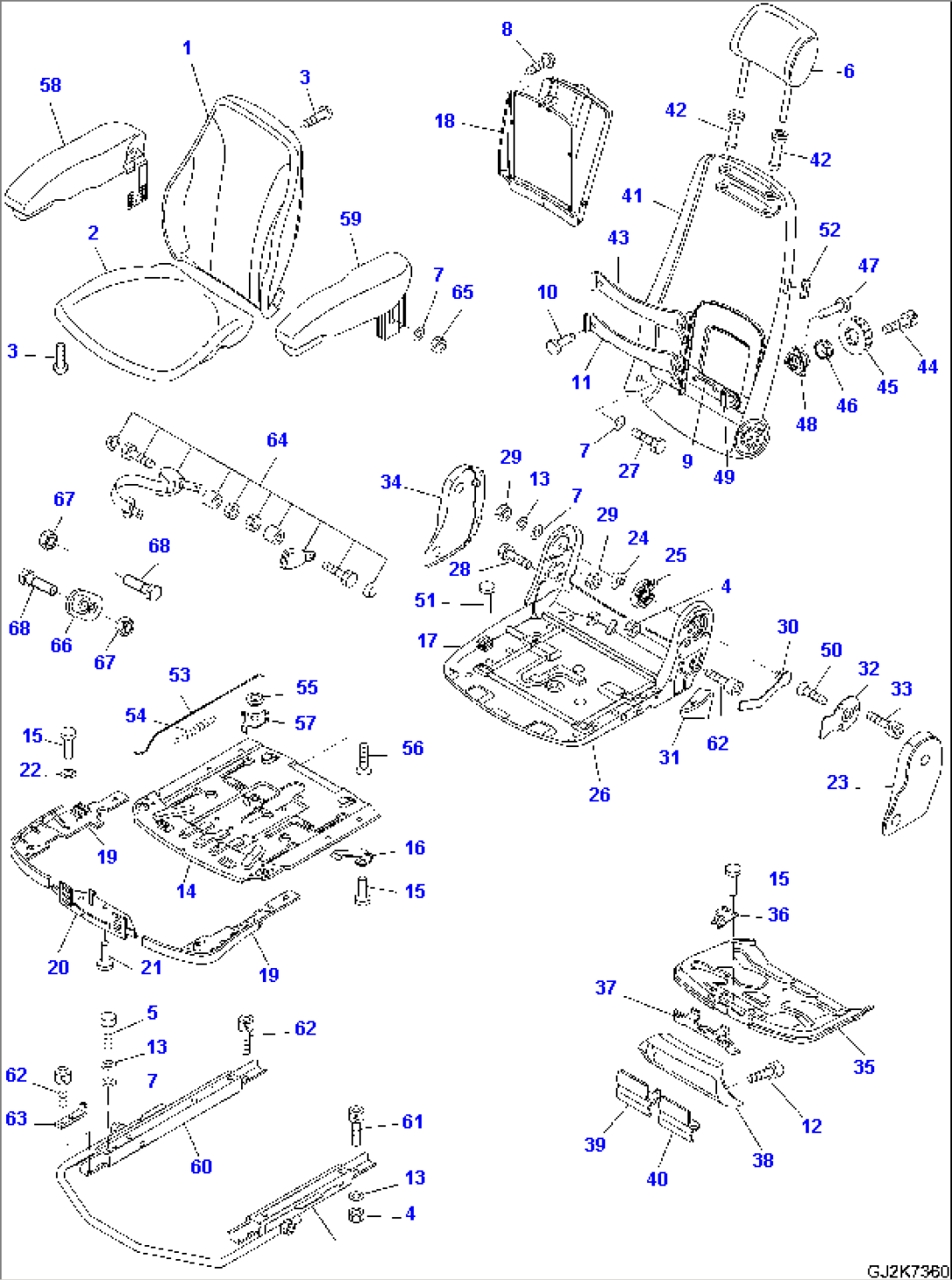 OPERATOR´S SEAT - MECHANICAL SUSPENSION (EXECUTION II) (1/2)