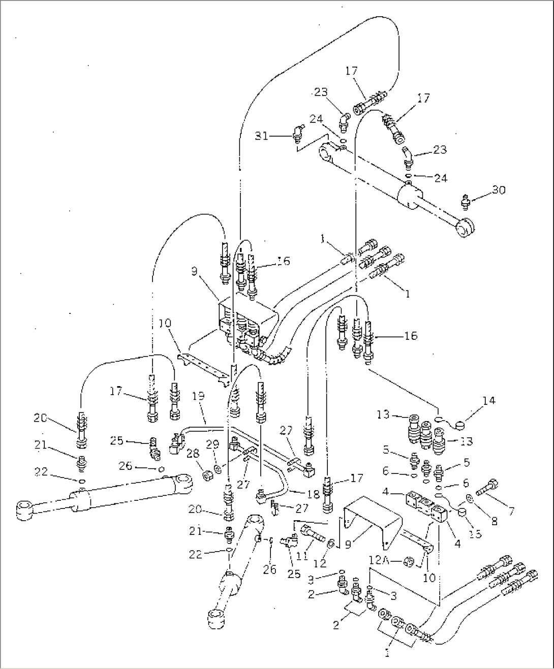 MULTI BLADE CYLINDER LINE (SLIDE TYPE) (WITH MULTI COUPLER)(#30001-)