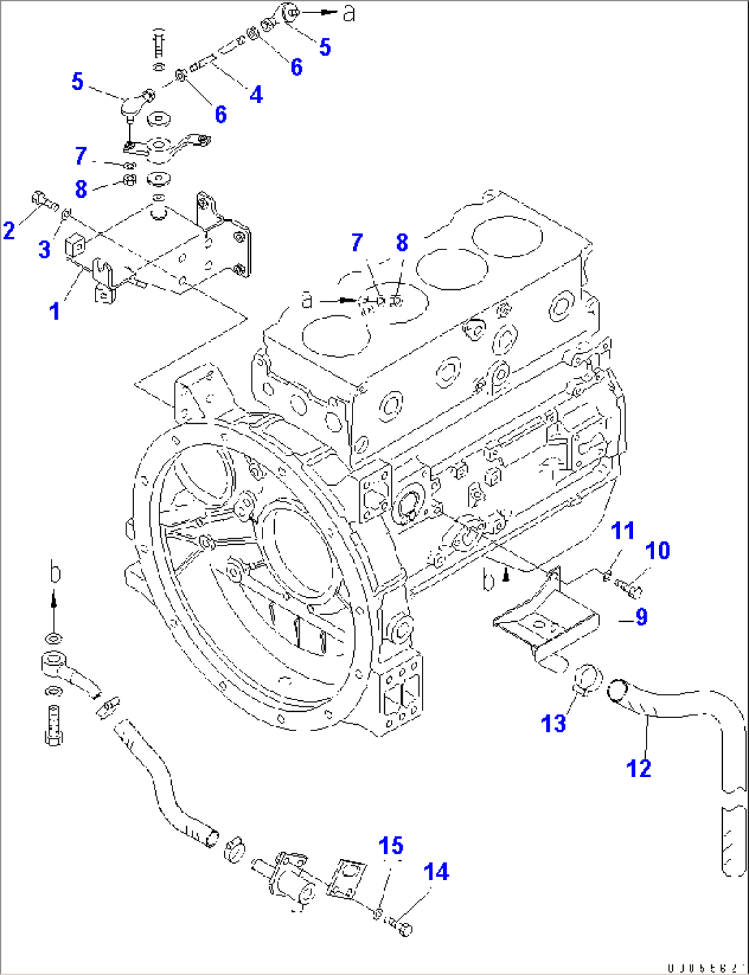 ENGINE (ENGINE OIL DRAIN LINE)(#11501-)