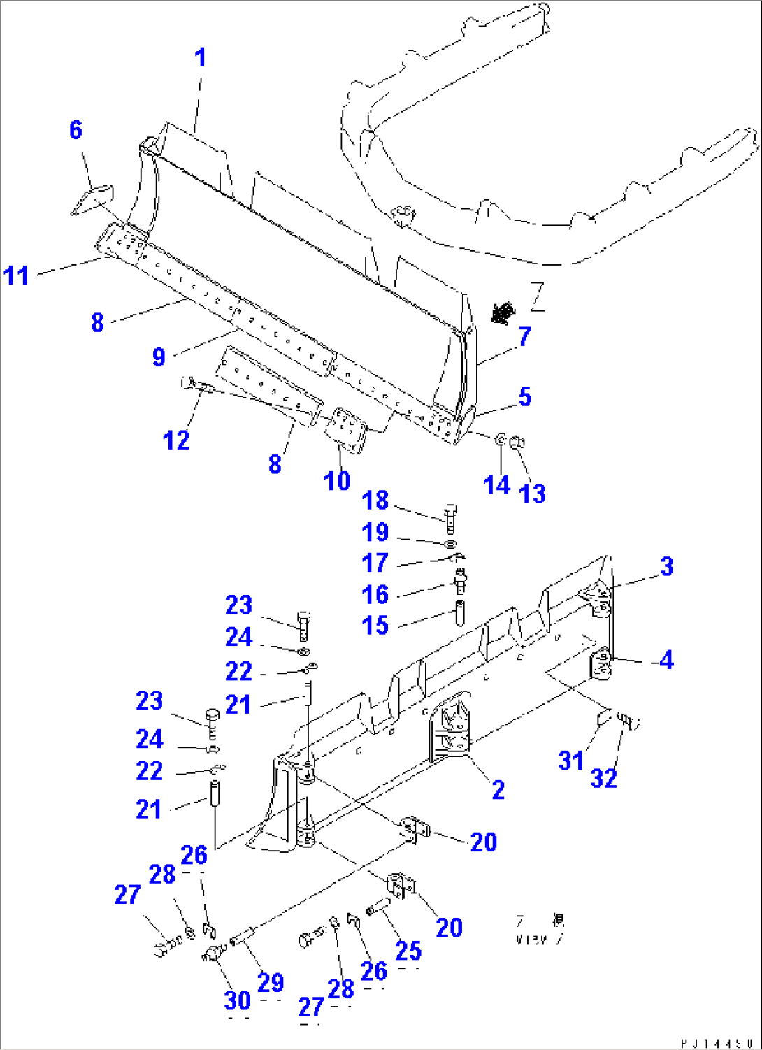 MECHANICAL ANGLE POWER TILT BLADE(#35001-)