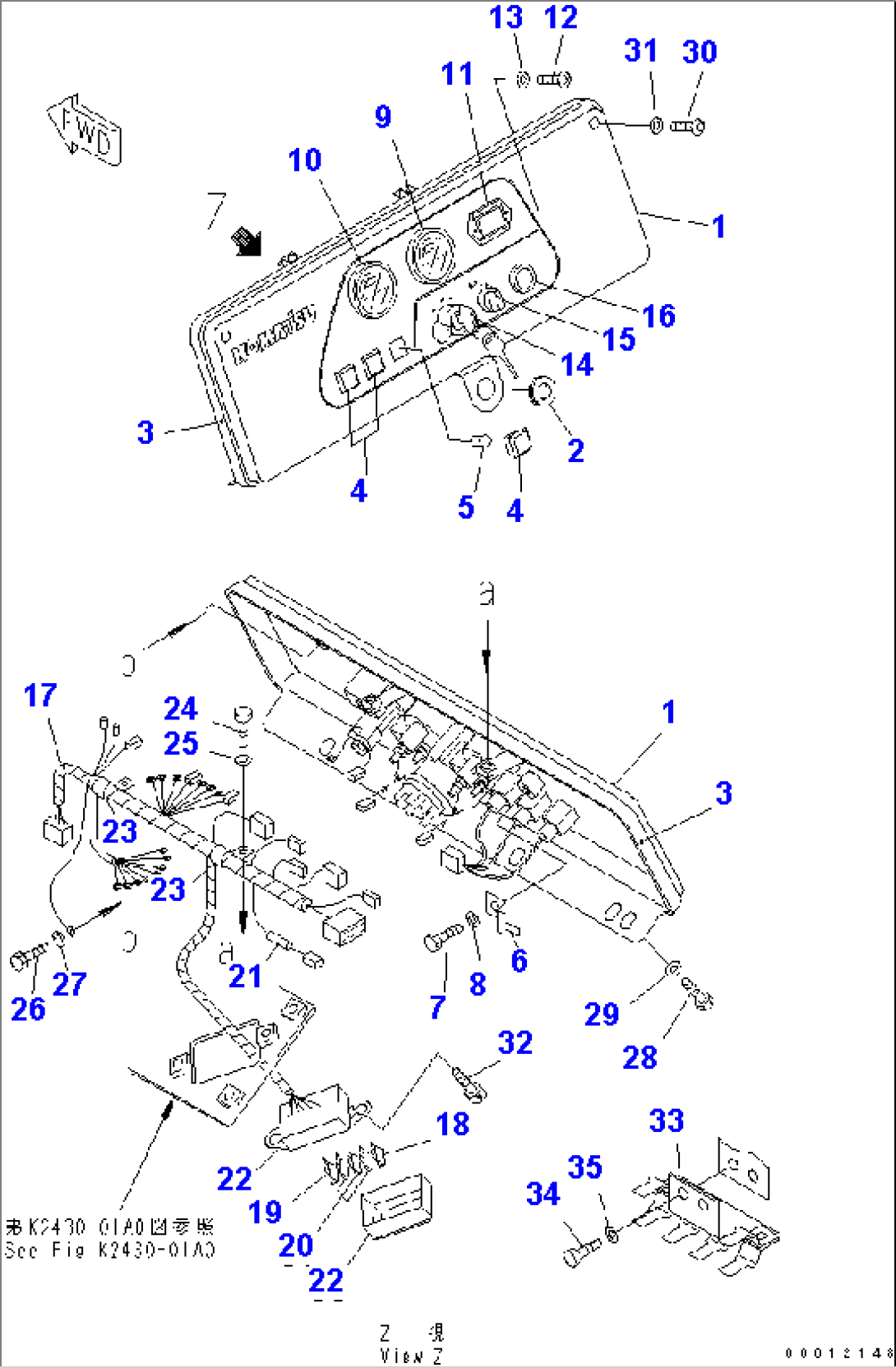 PANEL (FOR MONO LEVER STEERING)