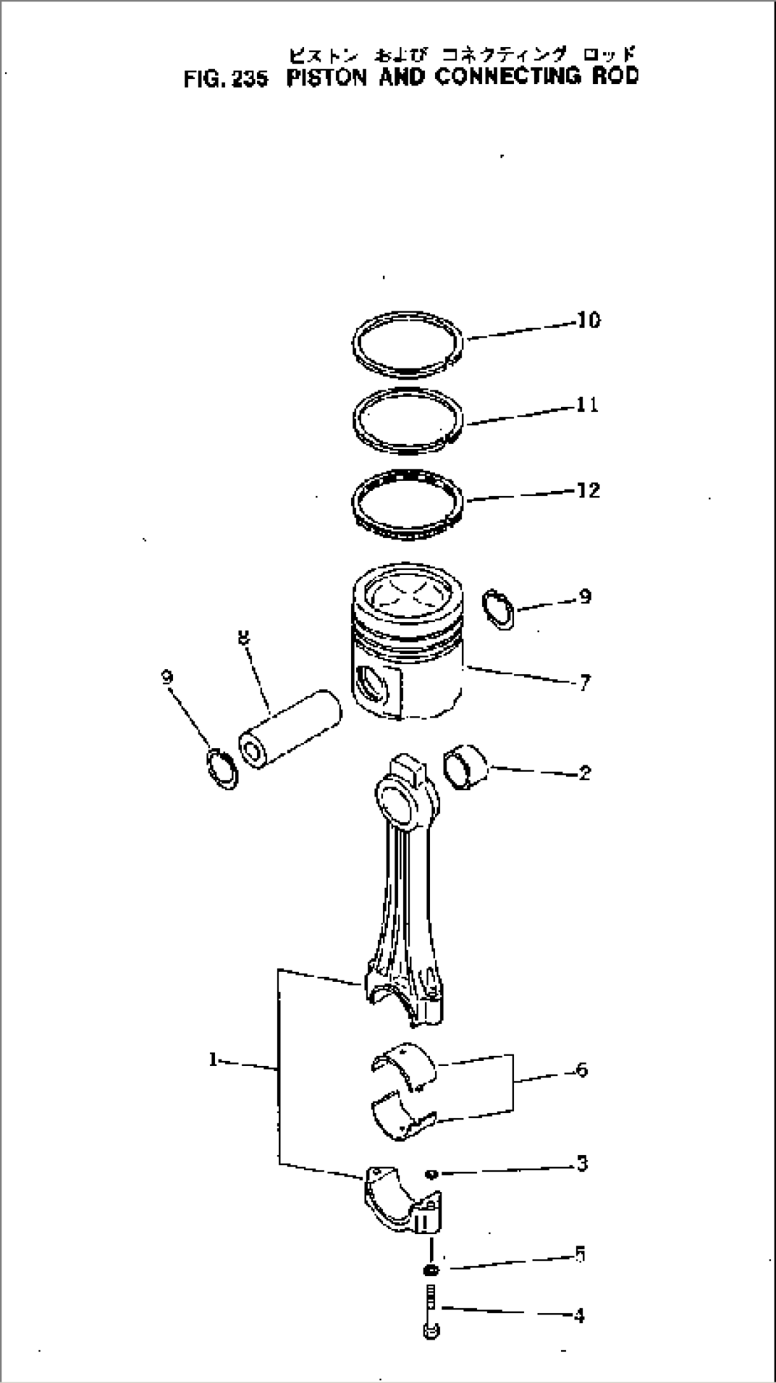 PISTON AND CONNECTING ROD