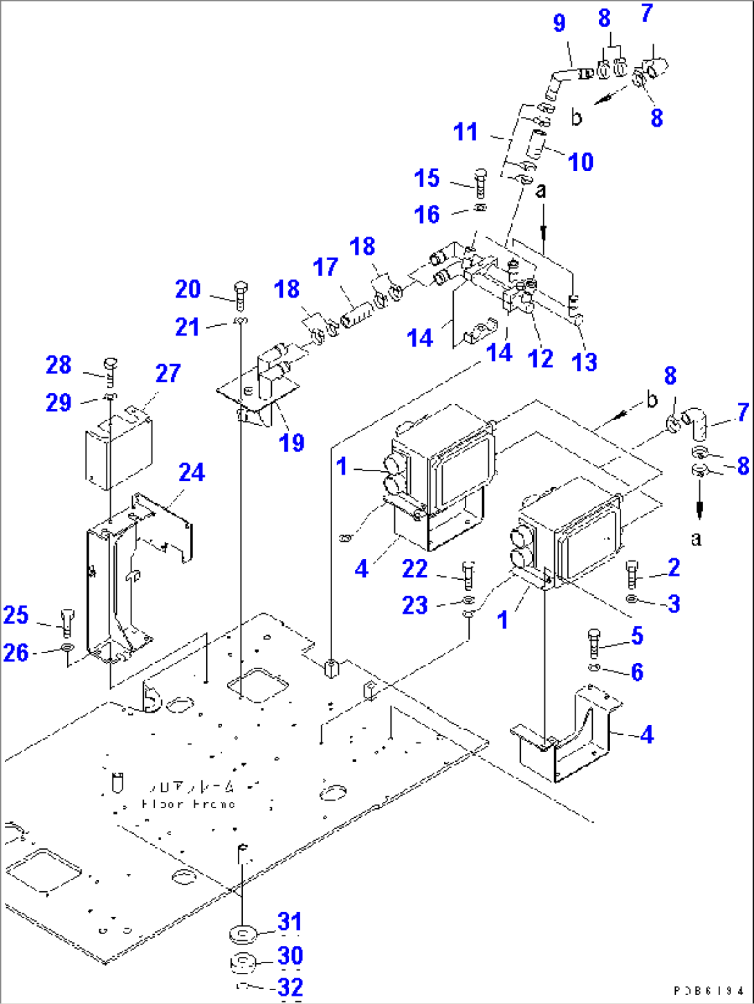 FLOOR FRAME (HEATER AND CUSHION)(#30249-)