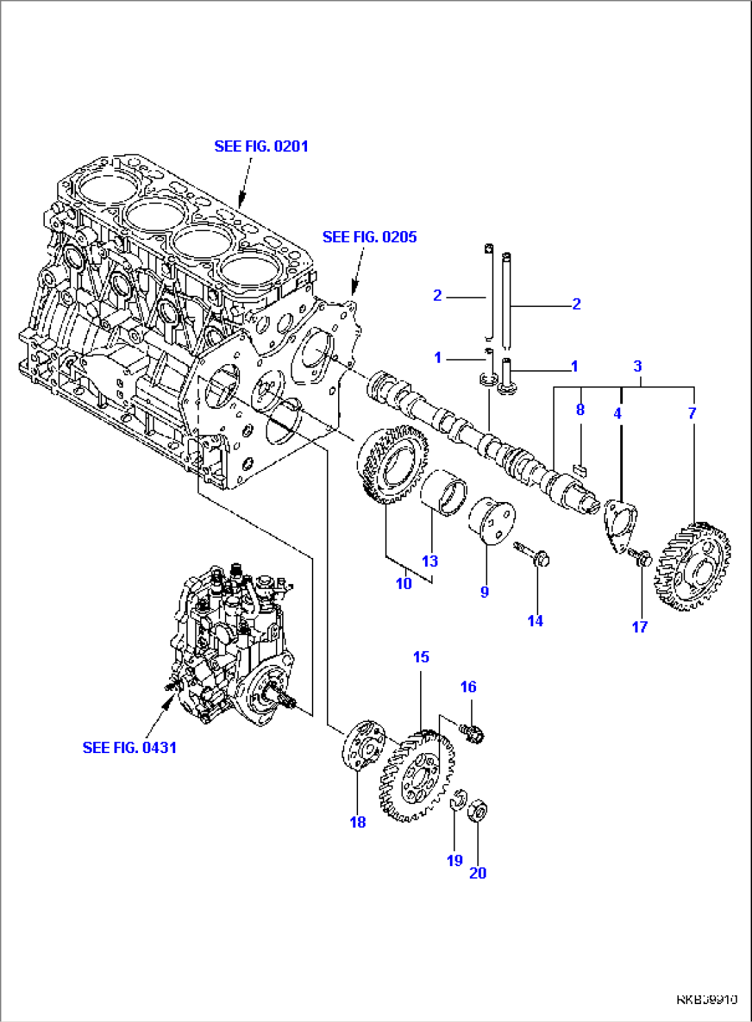 CAMSHAFT AND DRIVING GEAR