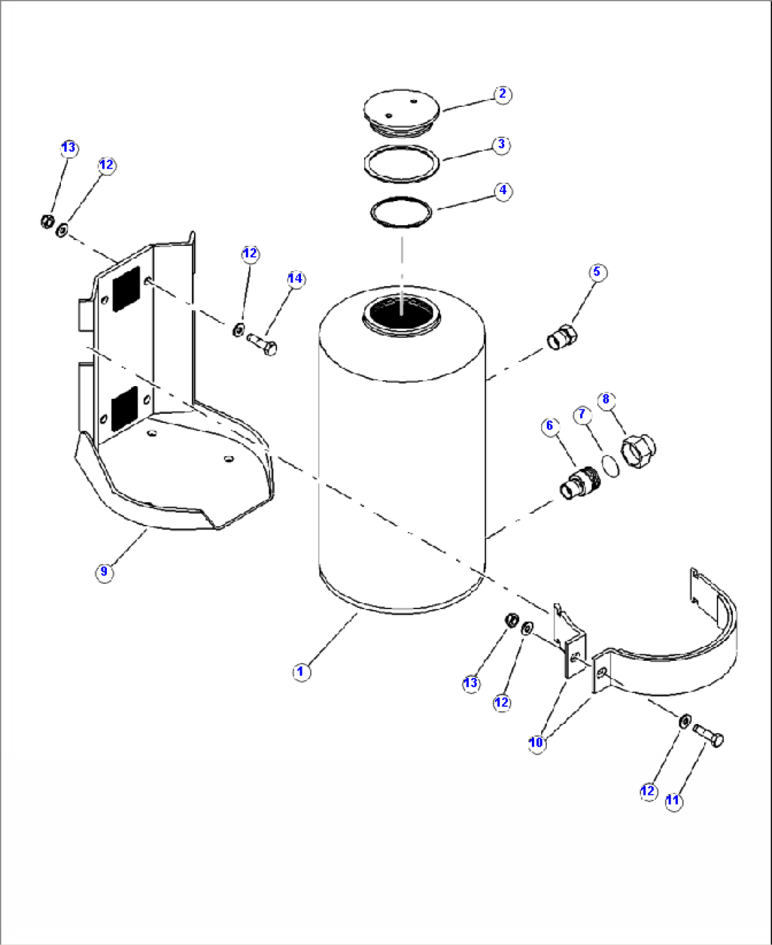 V0100-02A0 FIRE SUPPRESSION SYSTEM 50 LB DRY CHEMICAL TANK