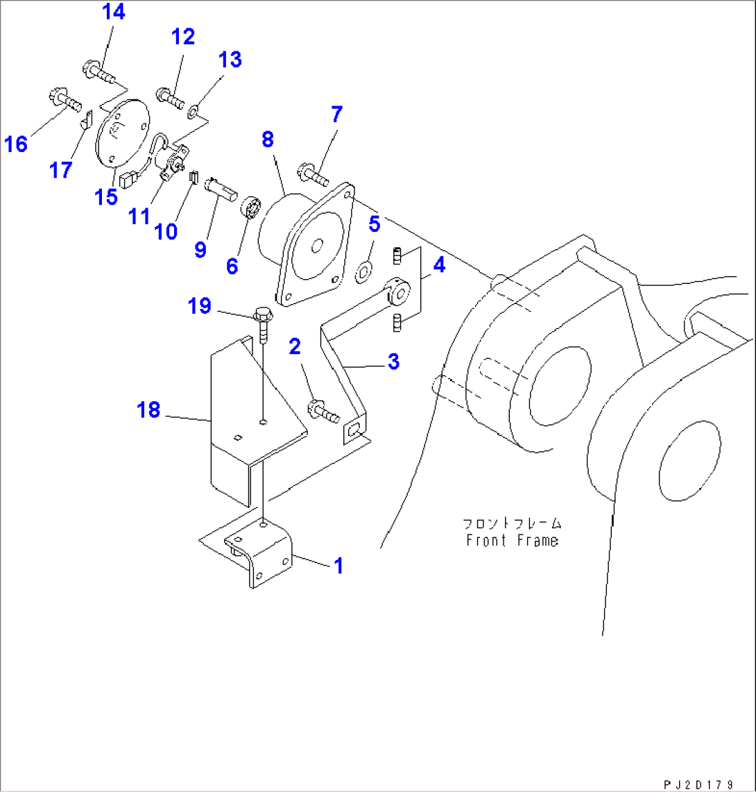 FRONT FRAME (POTENTIO METER) (FOR REMOTE POSITIONER)
