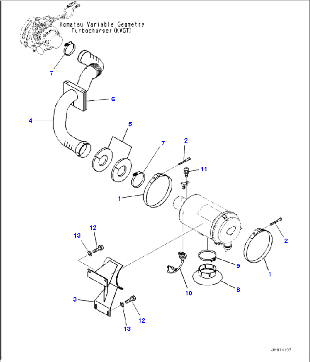 B0200-001001 AIR INTAKE CONNECTOR (1/2)