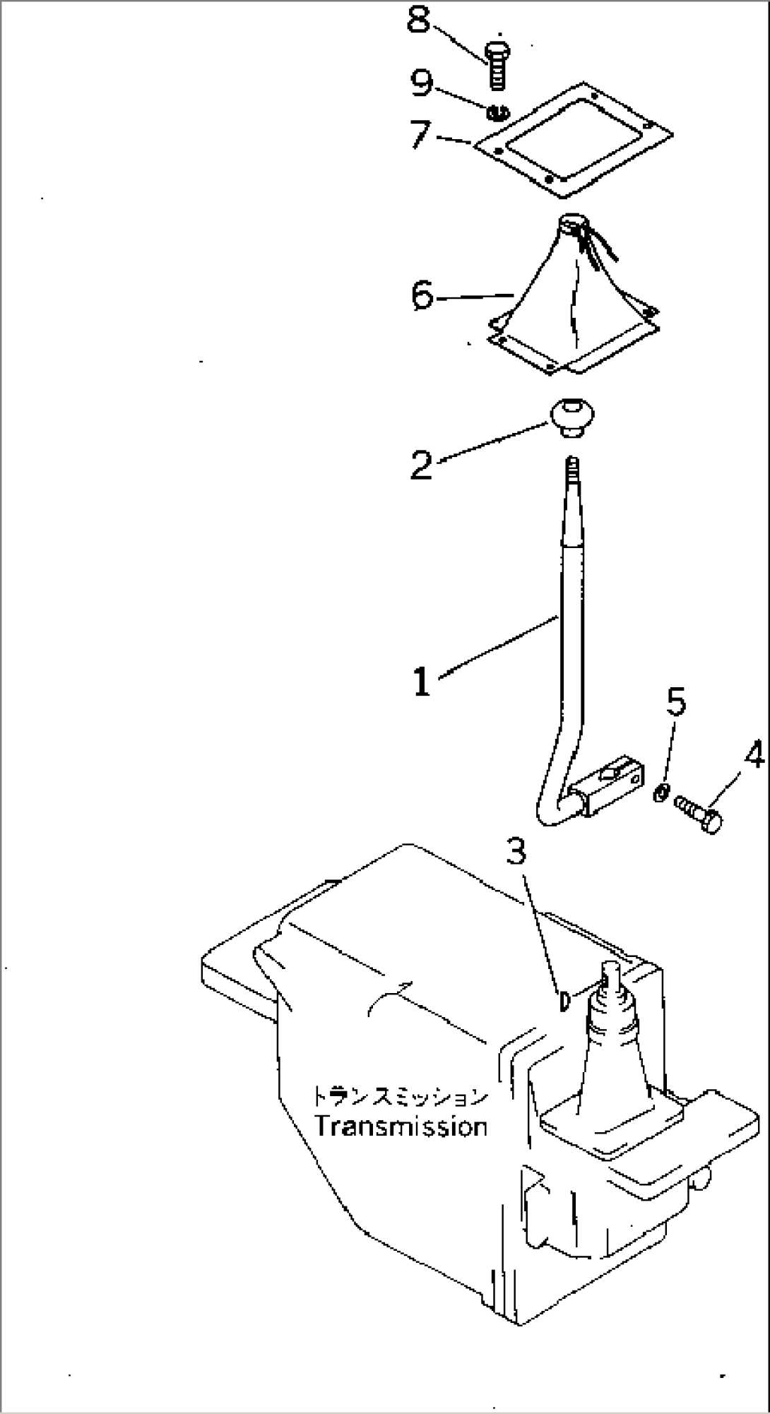 TRANSMISSION CONTROL LEVER