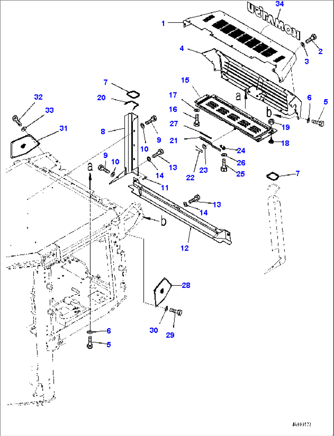 Cab, Air Conditioner Cover (#30001-)