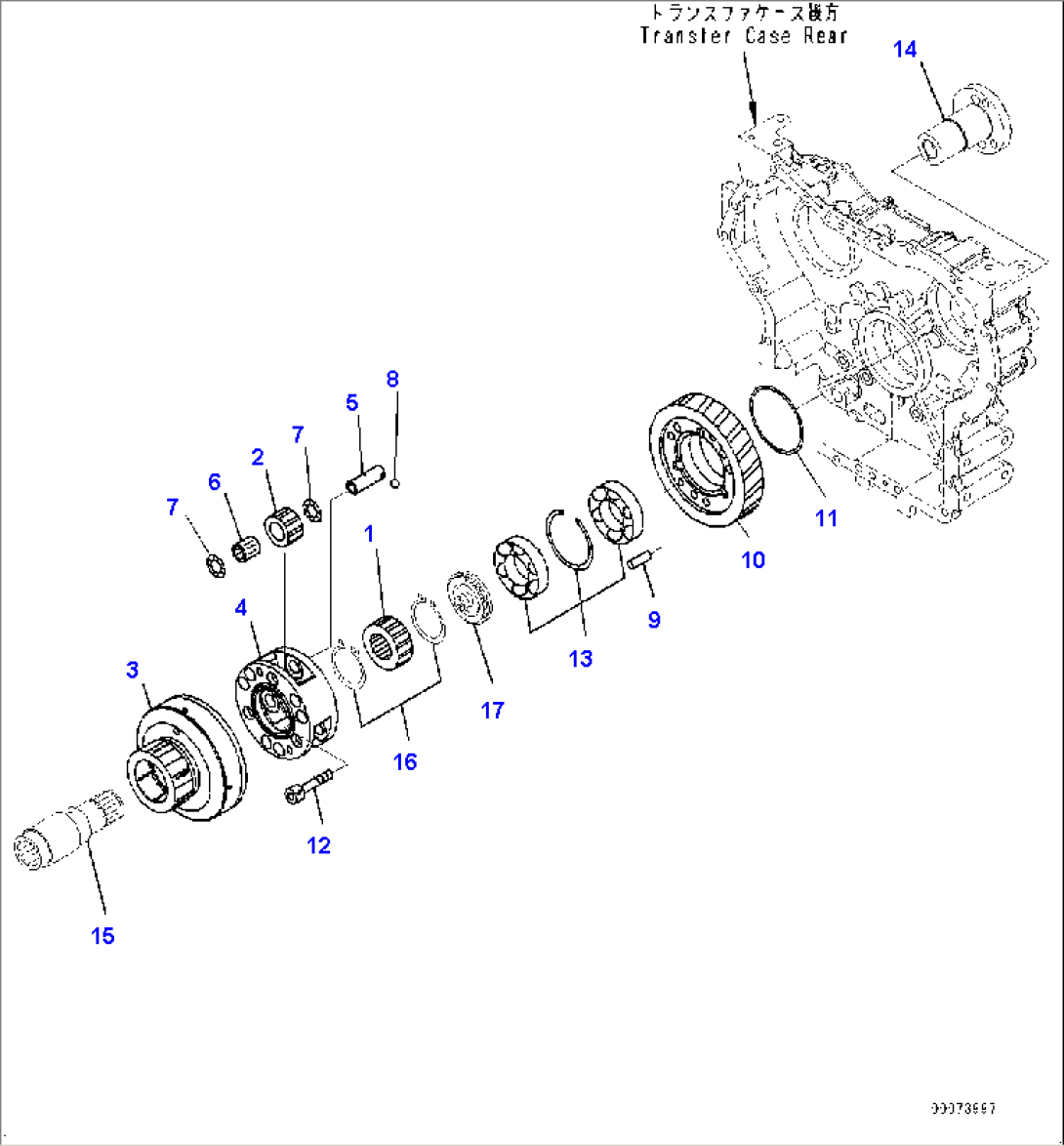 TRANSFER (SHAFT BEARING AND GEAR)