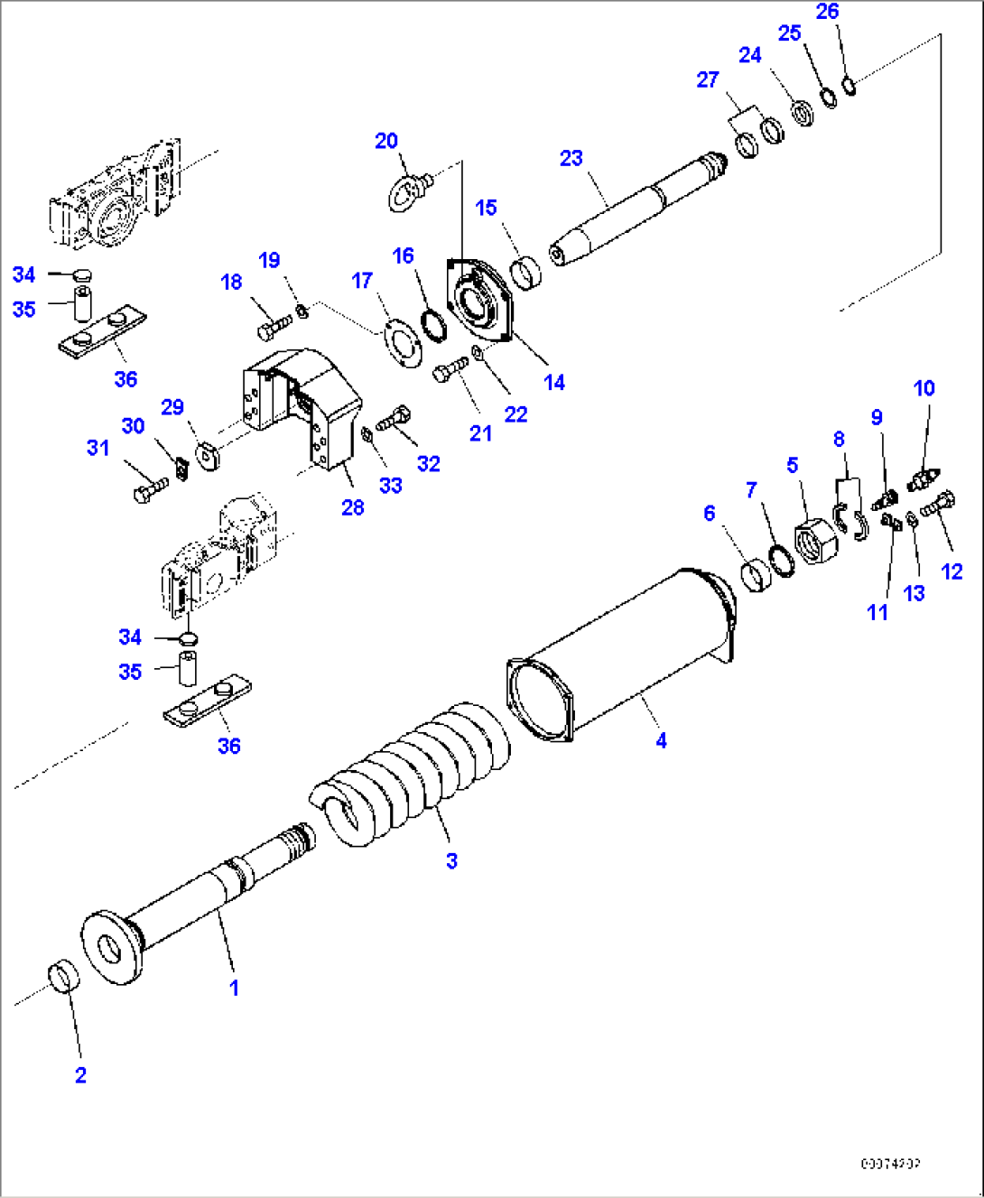 Track Frame, Recoil Spring, L.H. (#11609-)