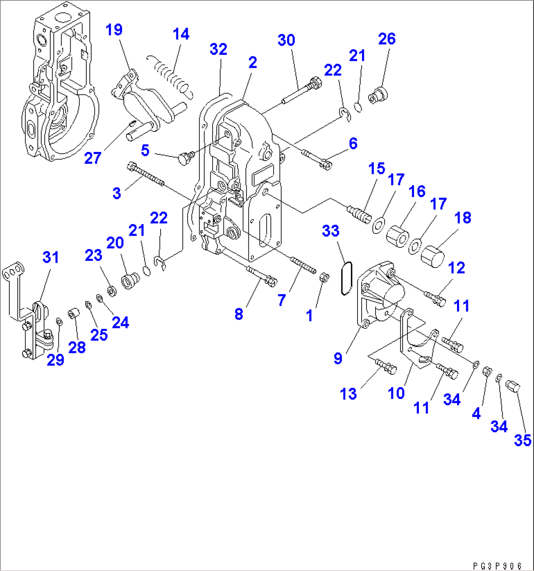FUEL INJECTION PUMP (GOVERNOR) (1/2) (INNER PARTS)(#26201324-)