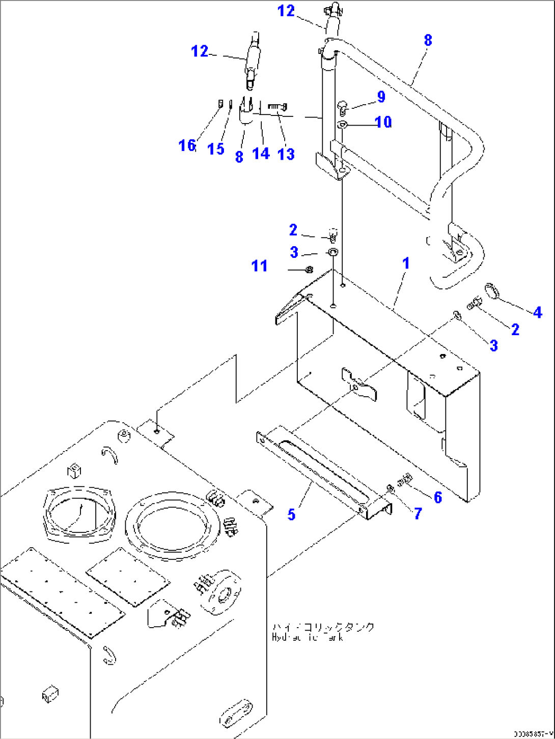 TRAVEL LEVER (COVER) (WITH WIRE REMOTE CONTROL)(#1012-)