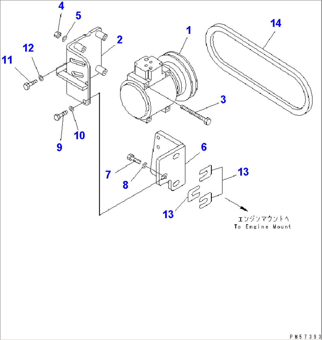 AIR CONDITIONER (1/9) (AIR COMPRESSOR AND MOUNTING PARTS)