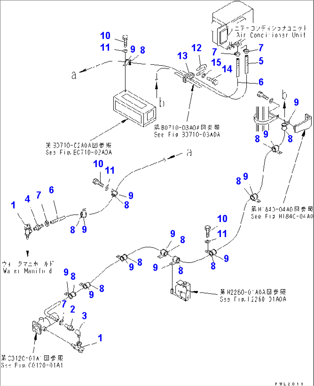 AIR CONDITIONER PIPING (HEATER LINE)(#10038-)