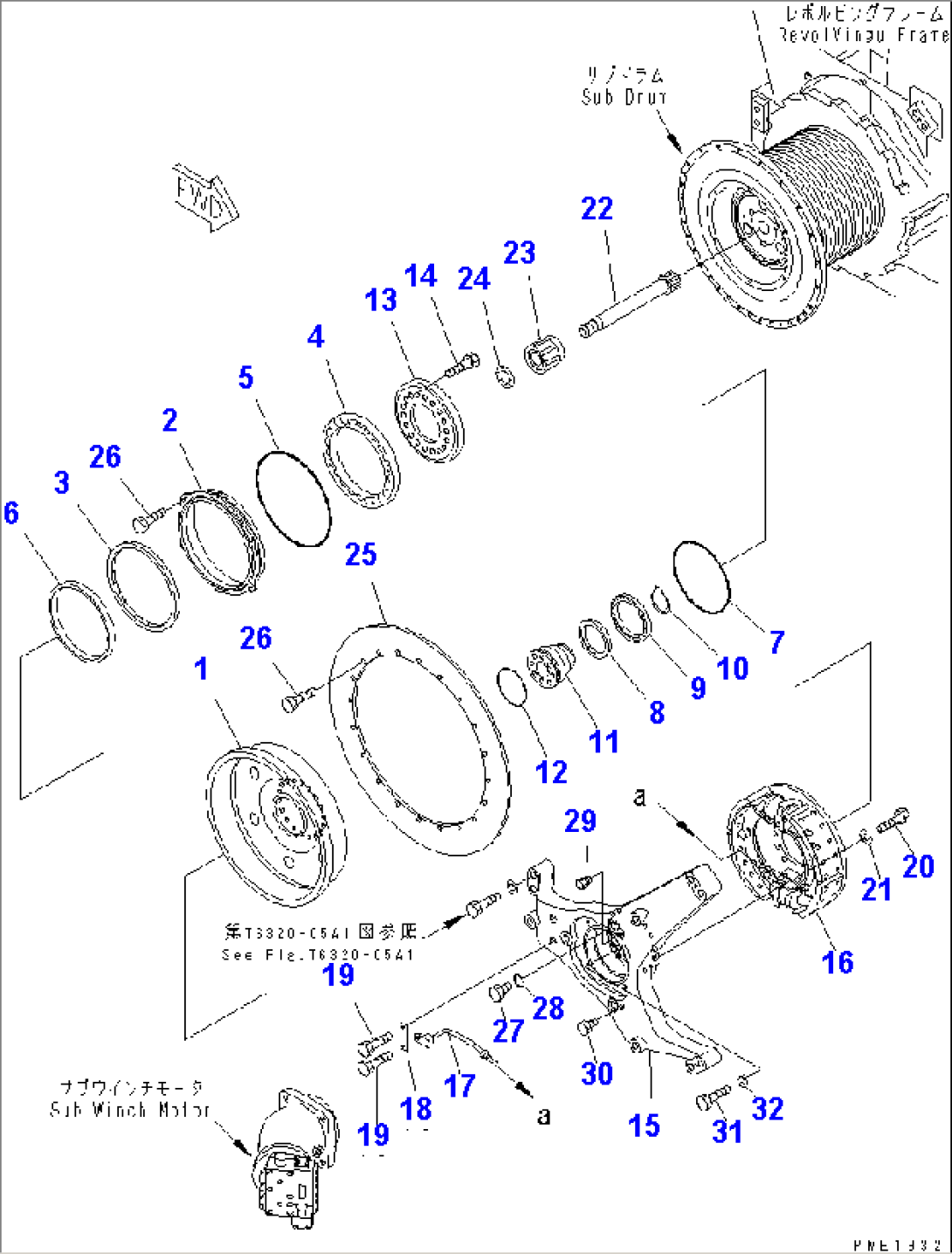 SUB WINCH (DRUM CLUTCH)(#53001-53199)