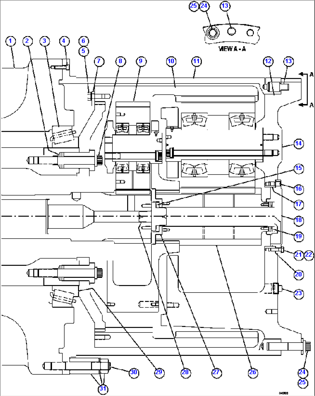 TRANSMISSION, MOTORIZED WHEEL 2/2 58F-30-00011