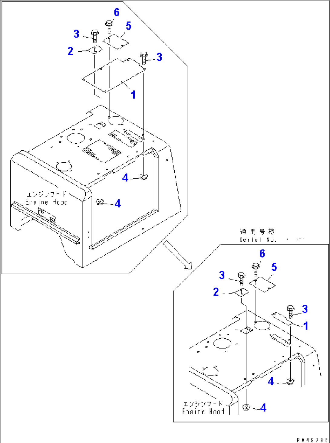 SNOW PROOF (FOR ENGINE HOOD)(#60001-)