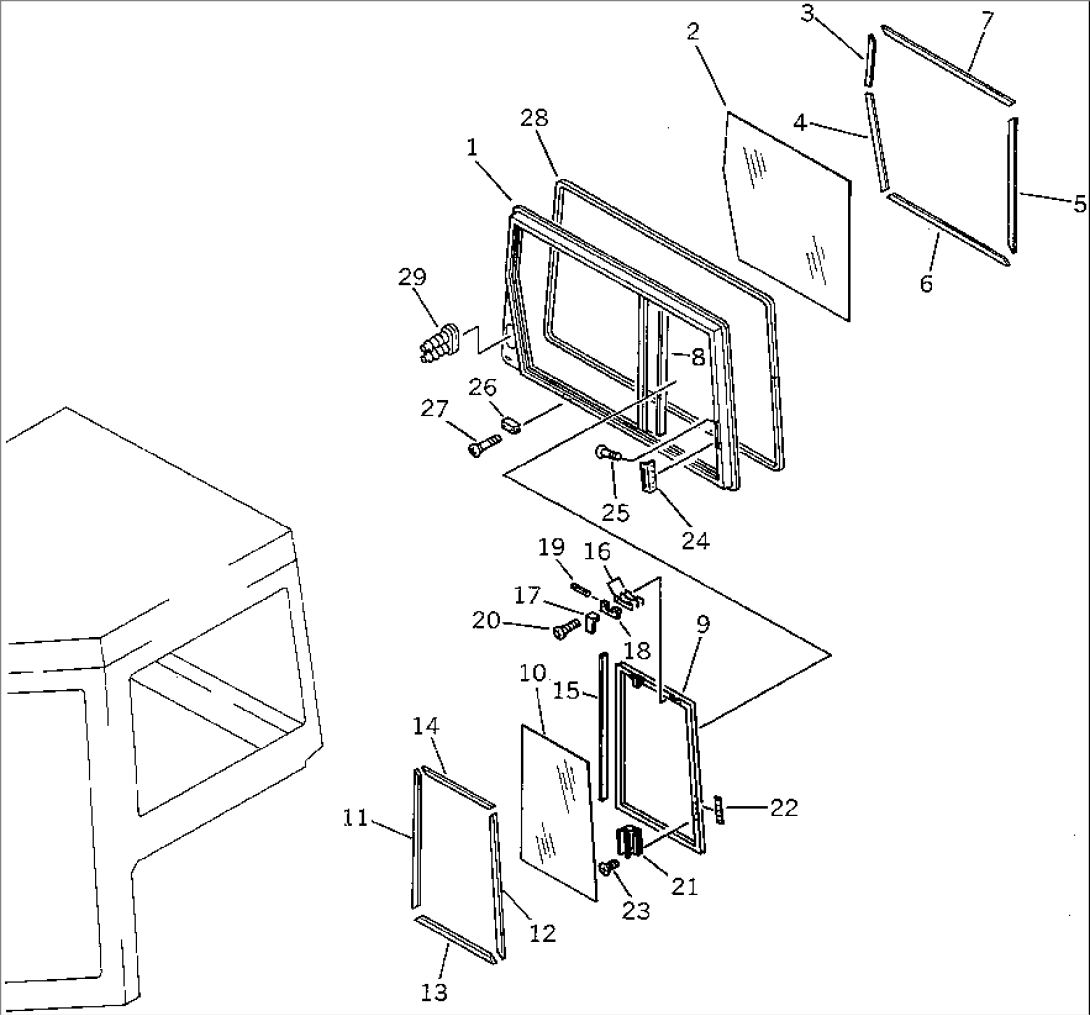 MODIFIED CHASSIS PARTS (FOR REAR P.C.U.)