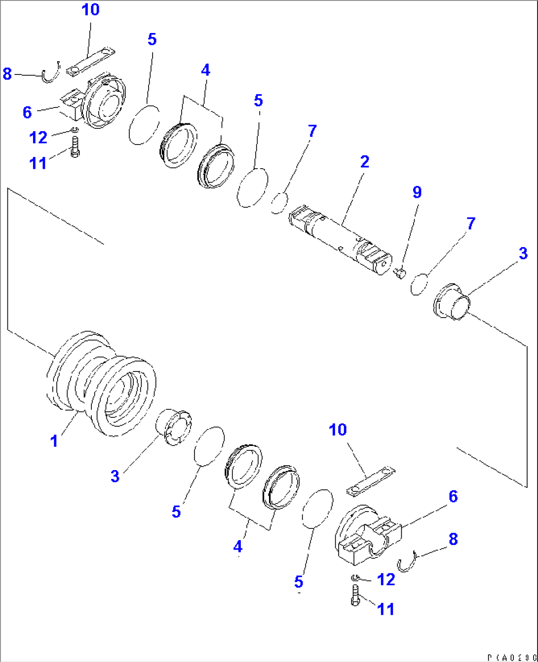 TRACK ROLLER (FOR OUT SIDE FRAME)(#62346-62453)