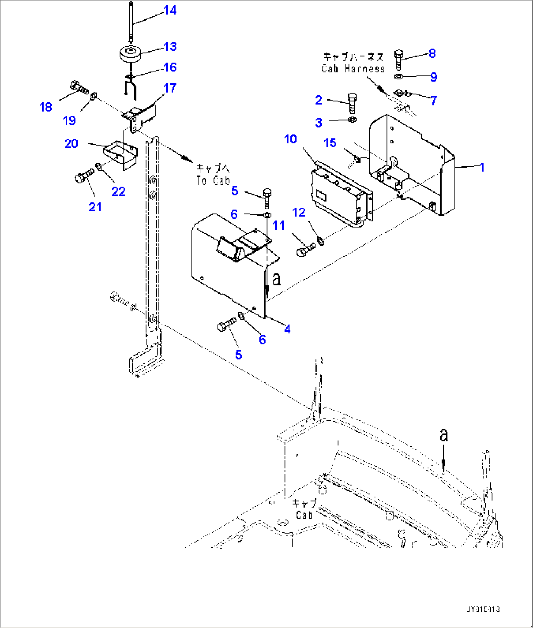 Cab, KOMTRAX Terminal and Antenna (#20509-21000)