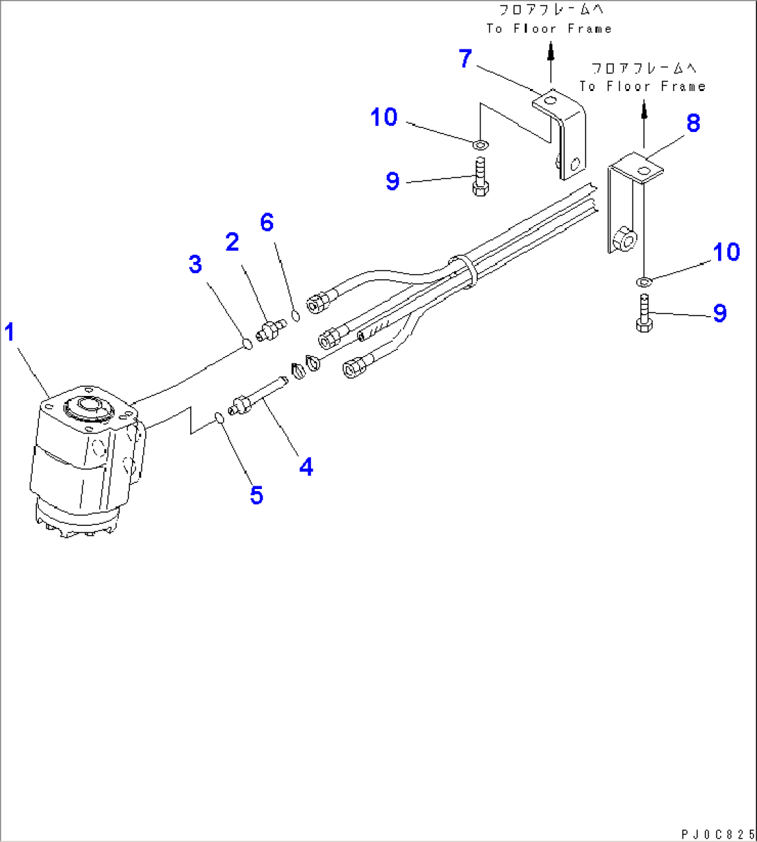 STEERING WHEEL AND COLUMN (ORBITROL VALVE MOUNTING)