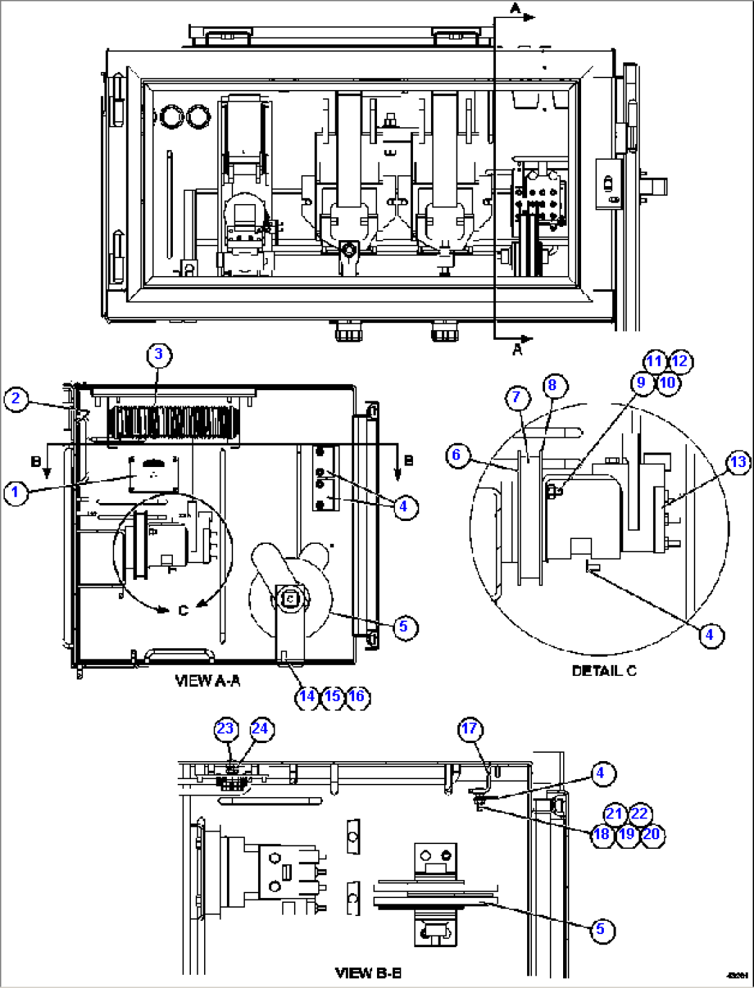 CONTROL CABINET - CONTACTOR BOX 1/2 58E-43-00021