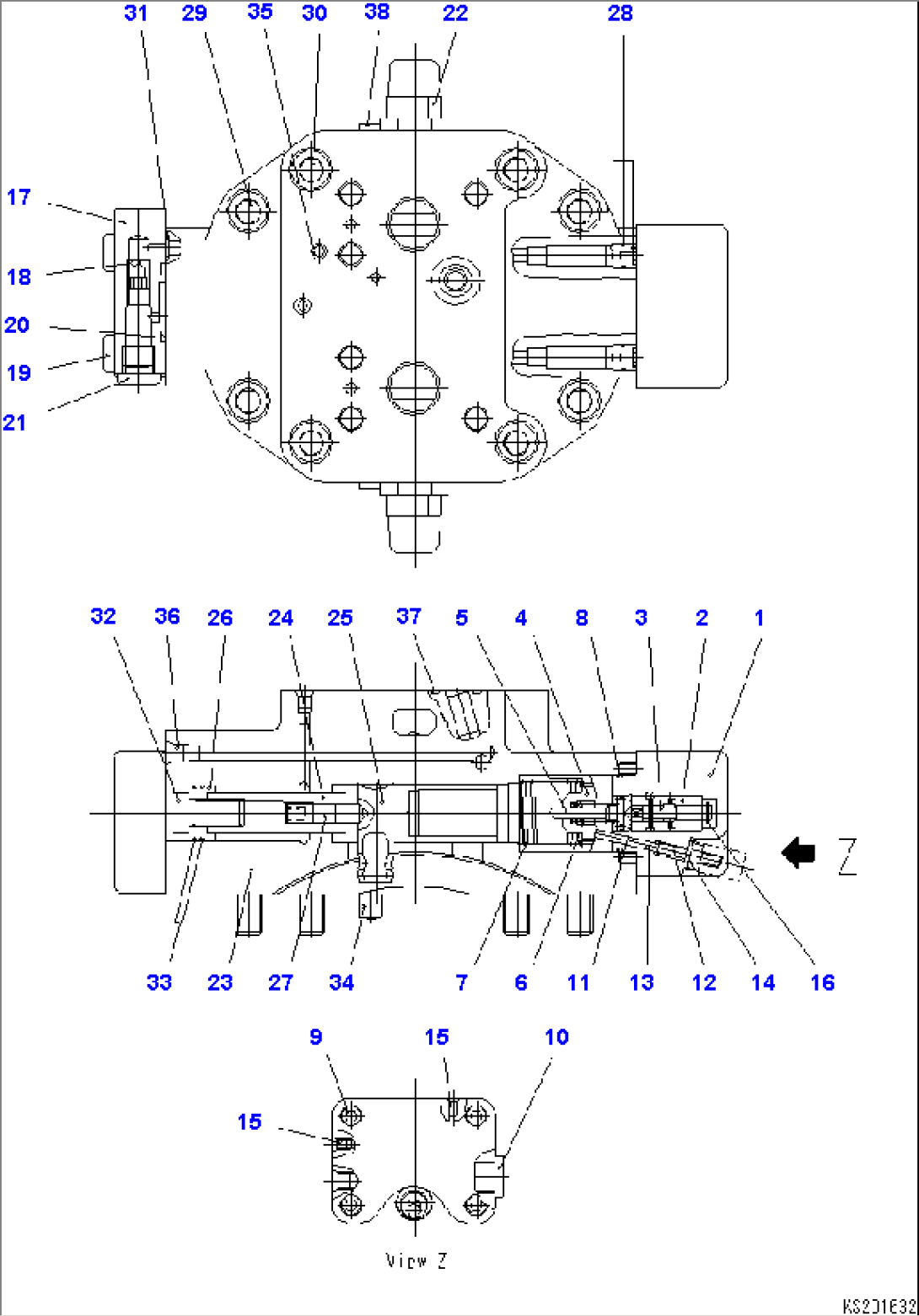 TRAVEL MOTOR (FRONT) (INNER PARTS) (2/2)