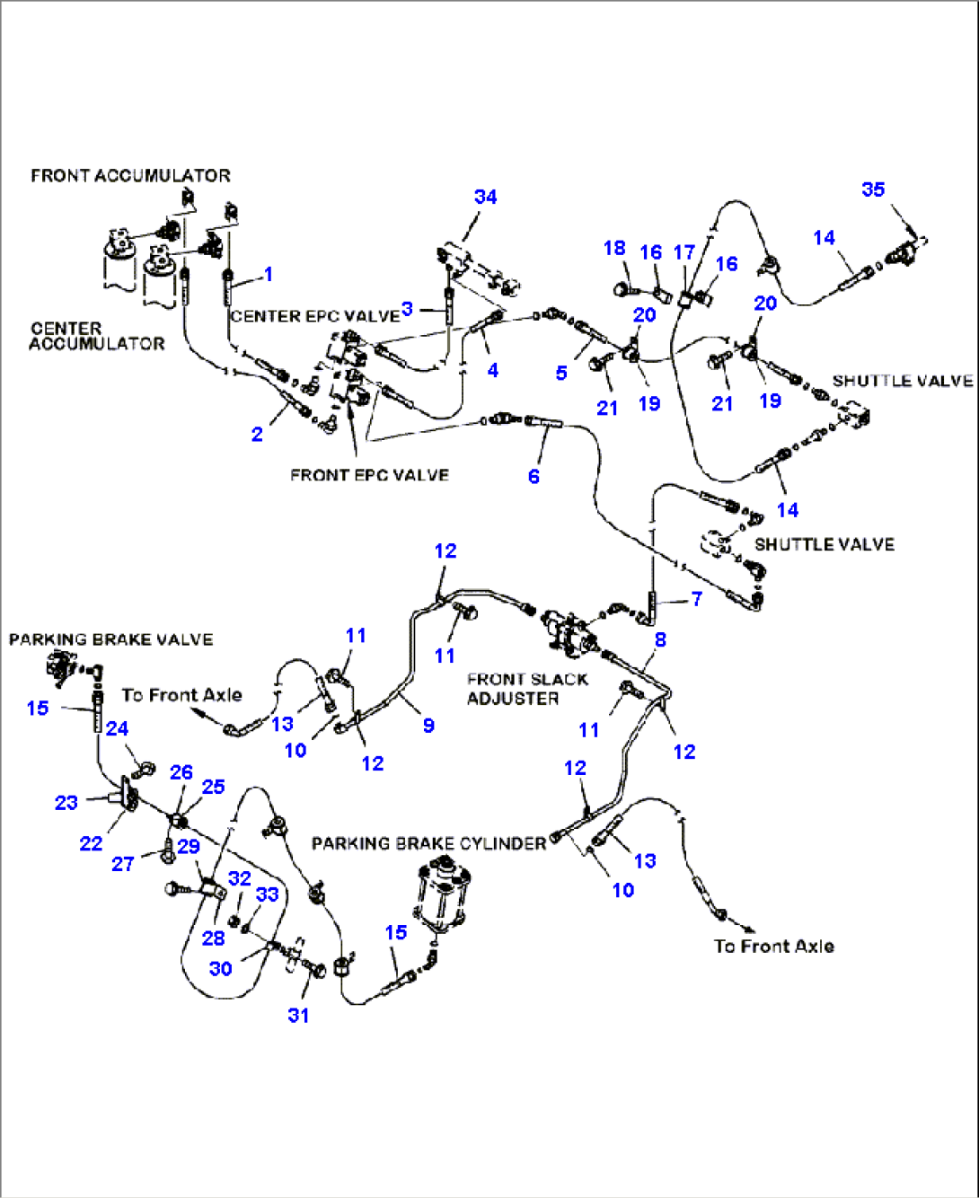 H3511-03A0 BRAKE PIPING ACCUMULATOR TO FRONT AXLE