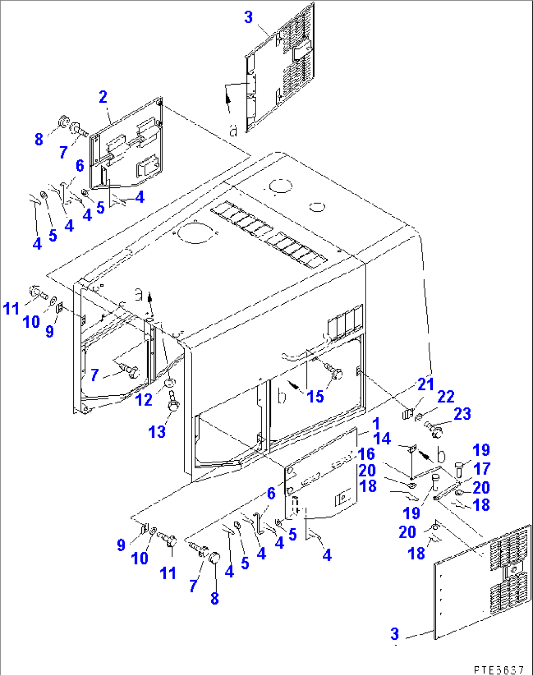 RADIATOR GUARD AND HOOD (ENGINE SIDE COVER) (FOR EC)