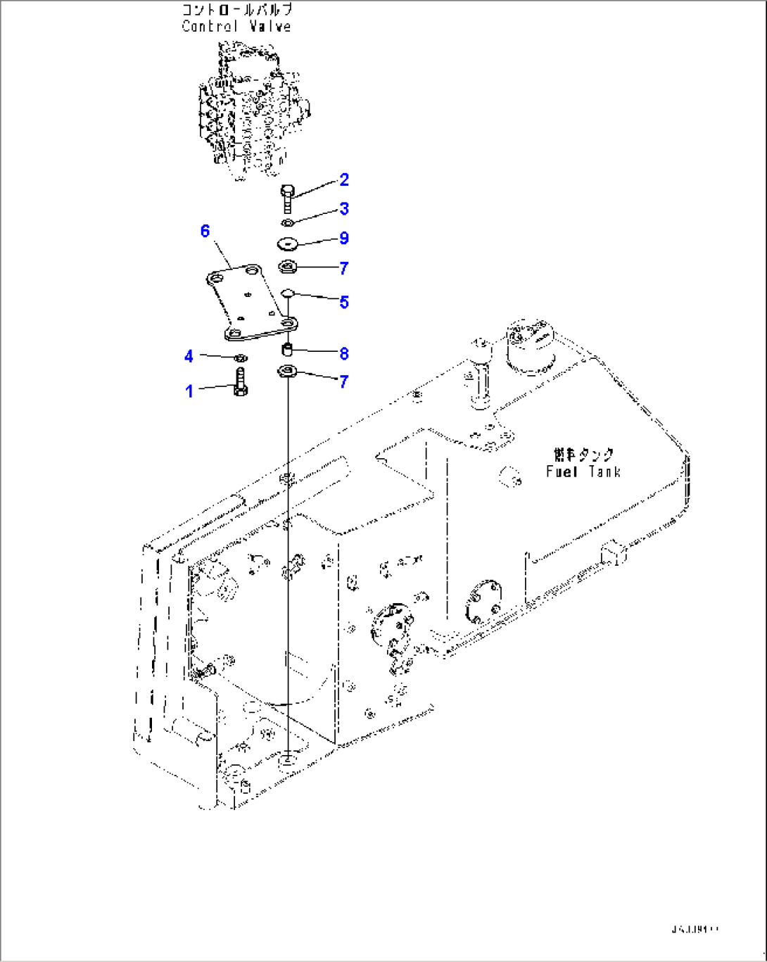 Control Valve, With Rear 1-Attachment, Mounting (#B60001-)