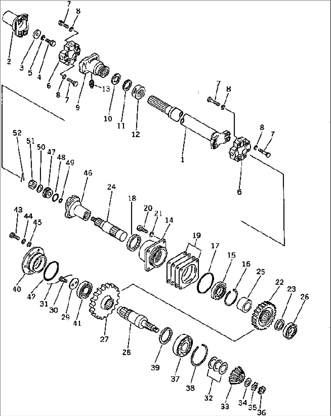 INPUT SHAFT AND GEAR (FOR REAR POWER CONTROL UNIT)