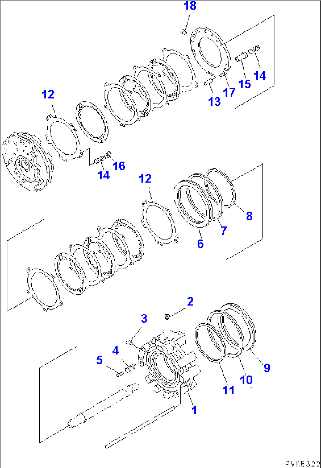 TRANSMISSION (F2-R2) (FORWARD AND 2ND HOUSING)