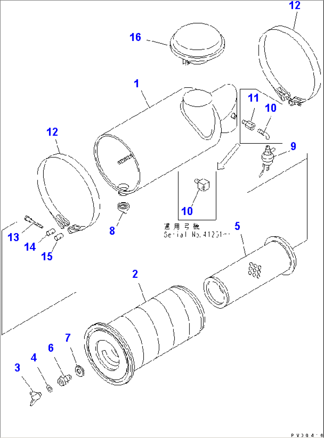 AIR CLEANER (FORWARDED INDIVIDUALLY PARTS) (SANDY AND DUSTY SPEC.