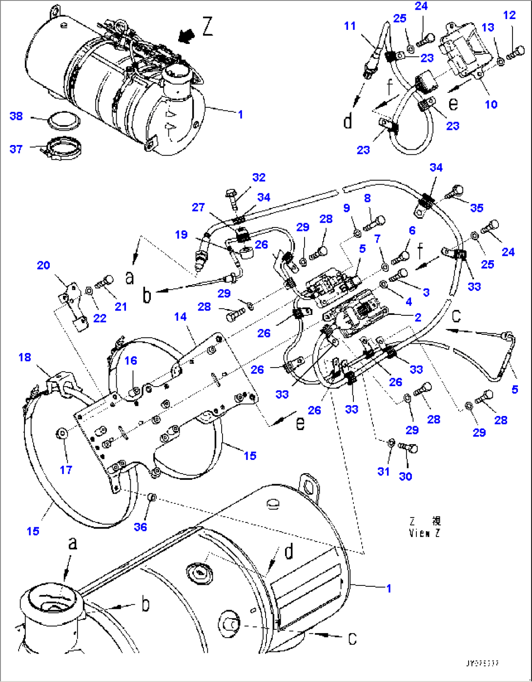 Komatsu Diesel Particulate Filter (KDPF) and SCR Assembly, SCR Assembly (#B60001-)