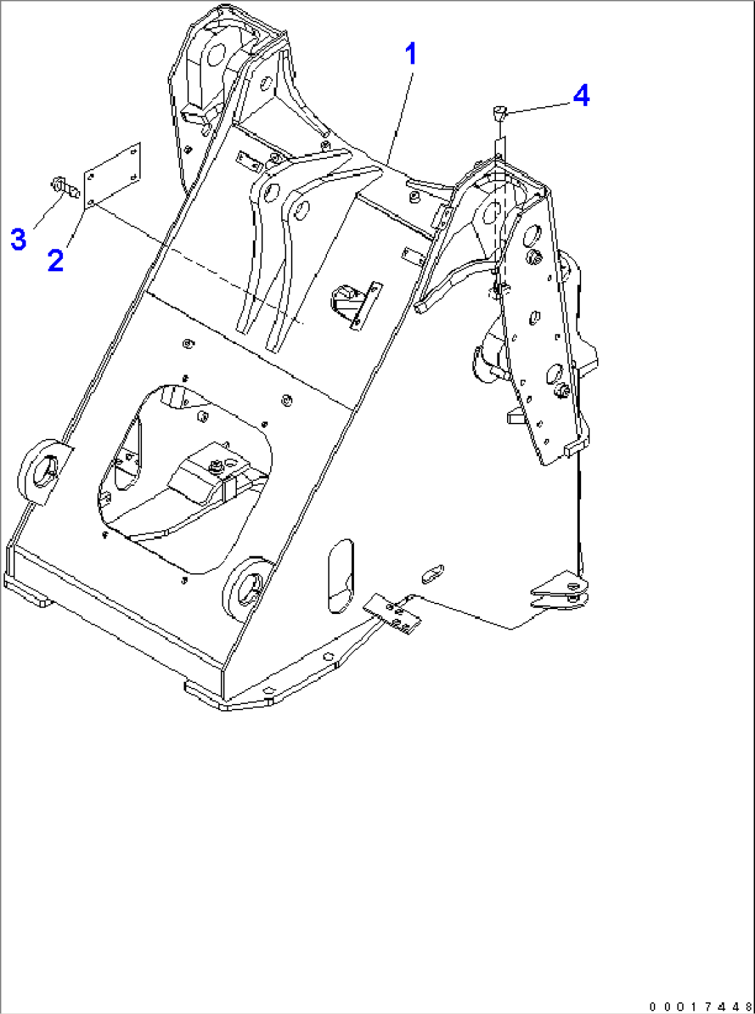 FRONT FRAME (FOR 3-SPOOL VALVE AND E.C.S.S.) (FOR EXCEPT JAPAN)