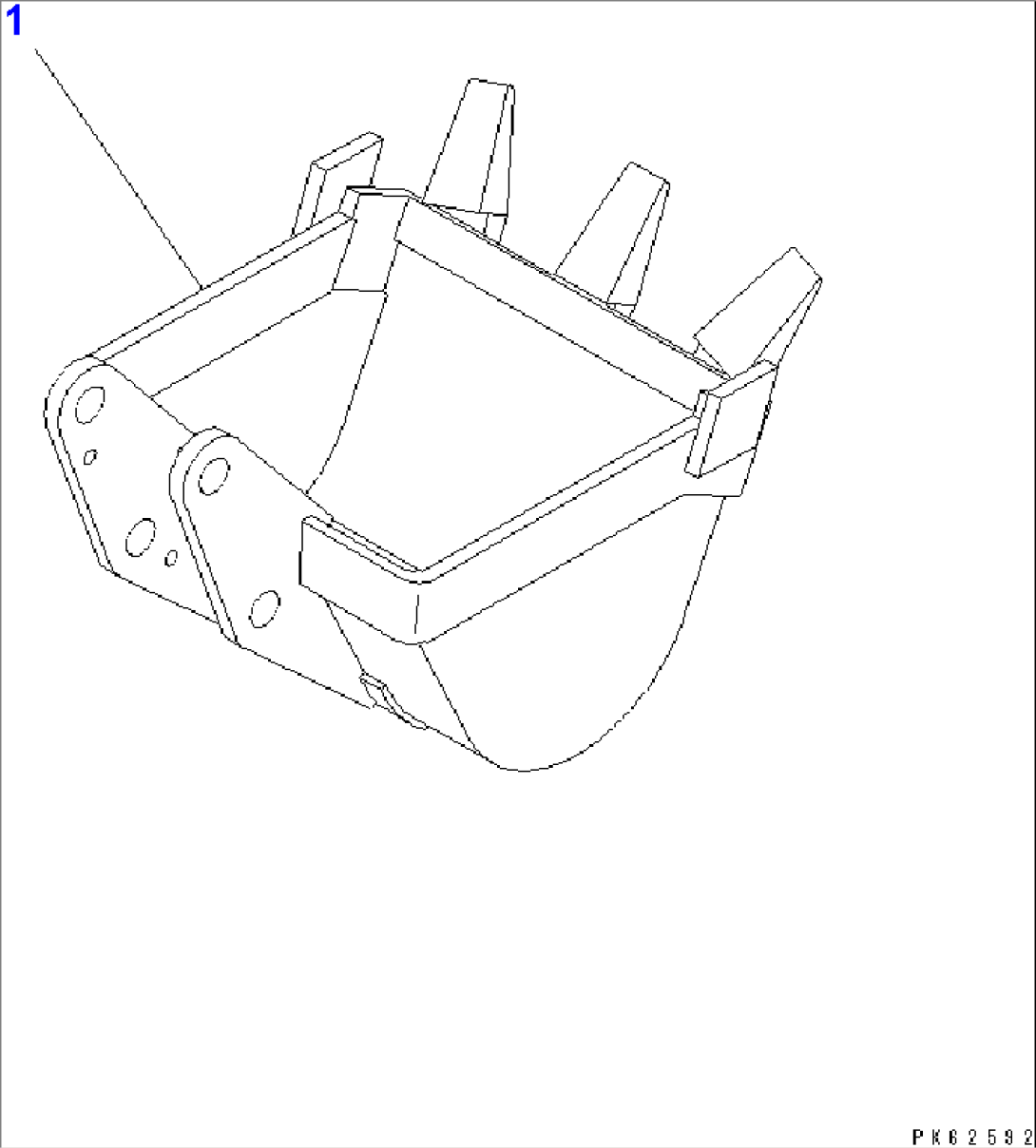 BUCKET (FOR BREAKER ARM SPEC.)¤ WIDTH 350MM