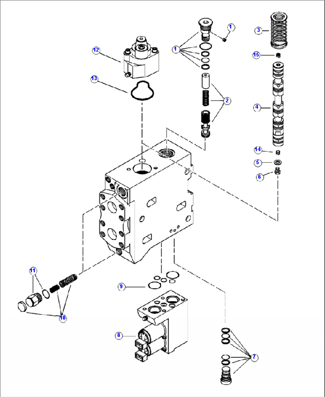 H0120-09A0 MAIN CONTROL VALVE ASSEMBLY MAIN BOOM SECTION