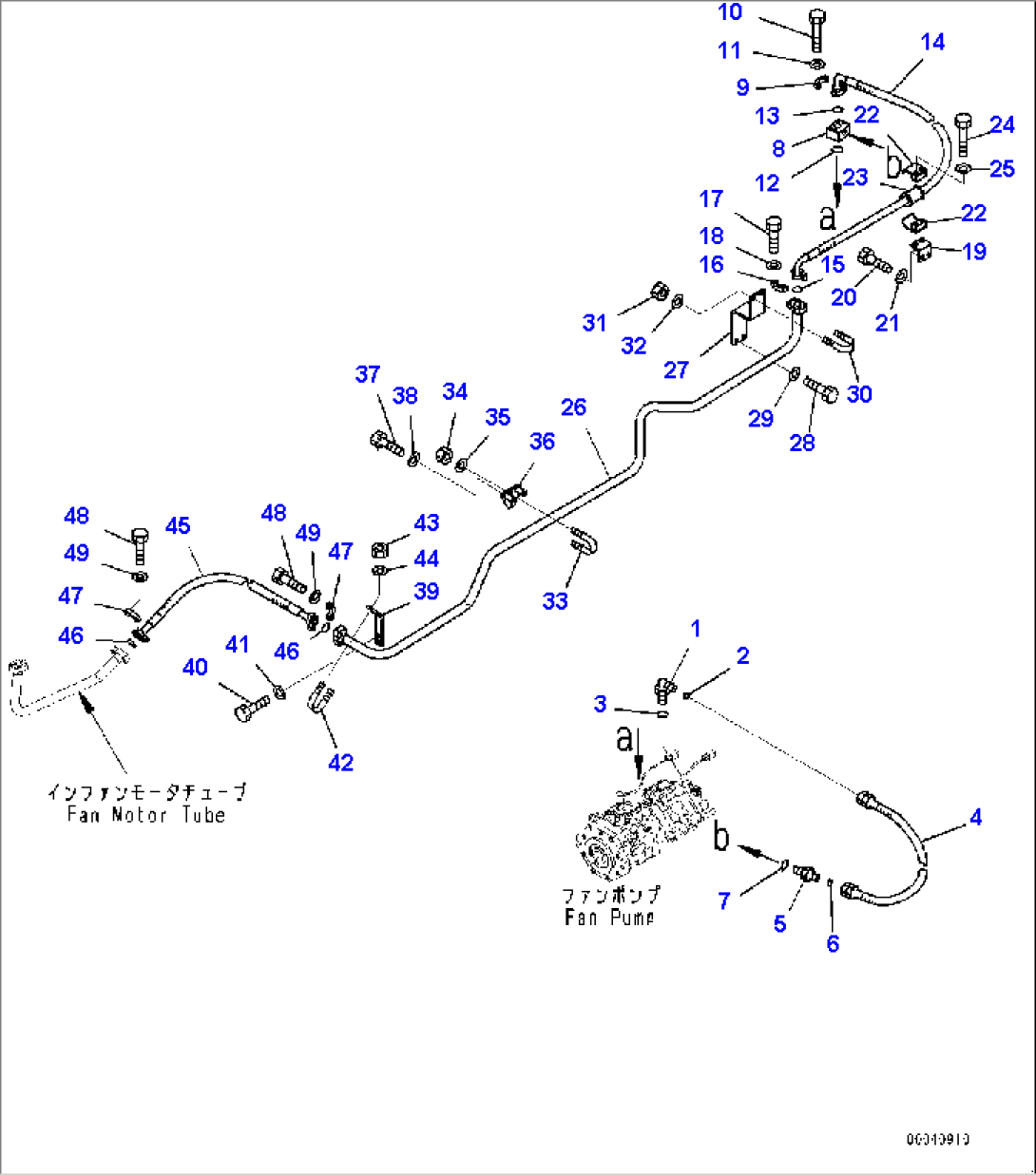 Cooling Fan Drive Piping, Delivery Piping (#30329-)