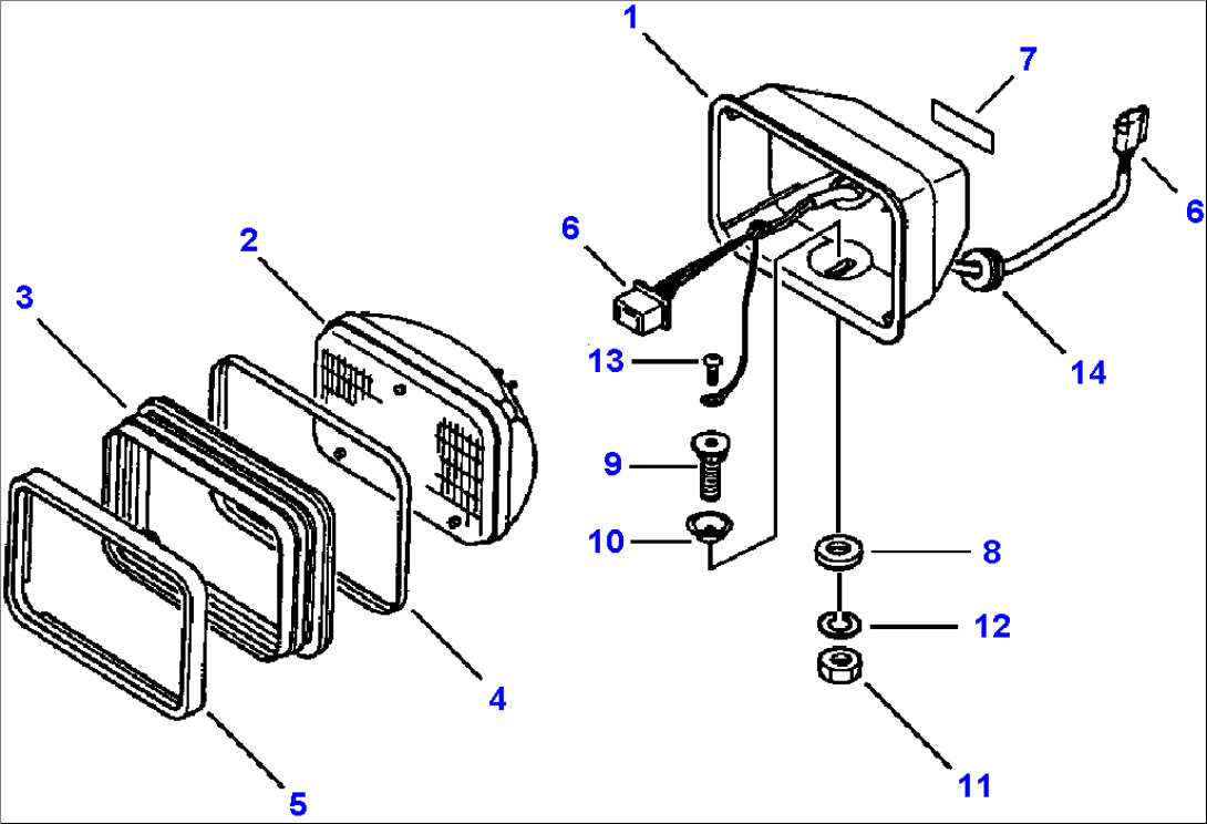 FIG NO. 5449 OPERATORS CAB WORK LIGHT