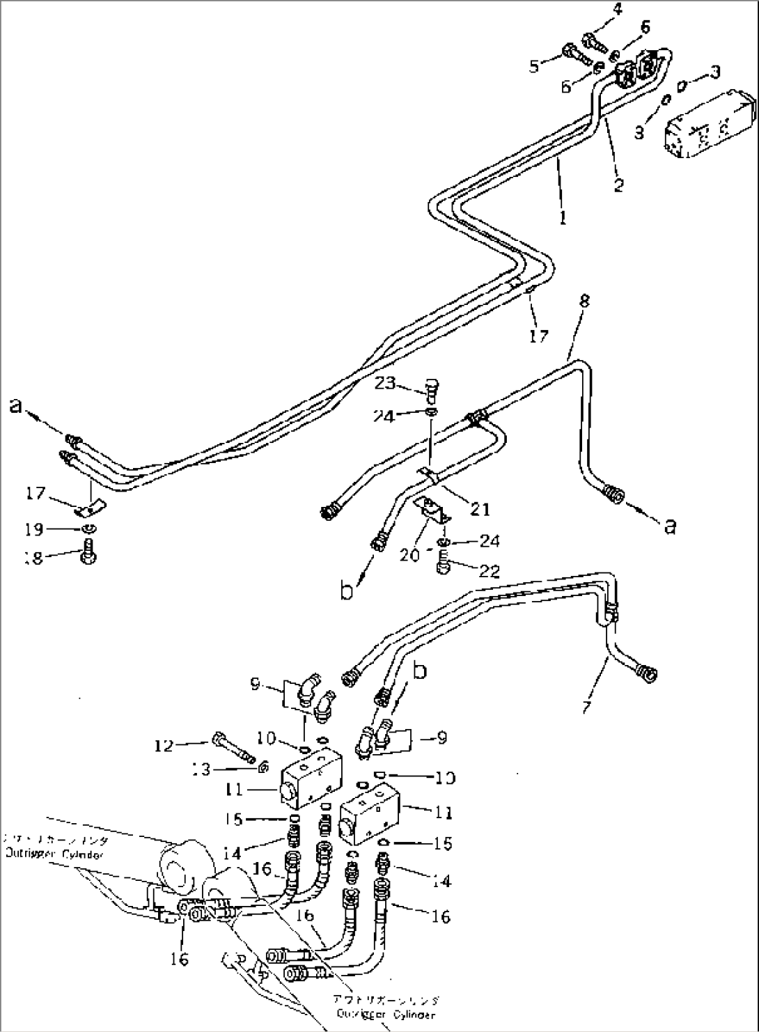 FRONT OUTRIGGER PIPING (4/4)(#1001-1283)