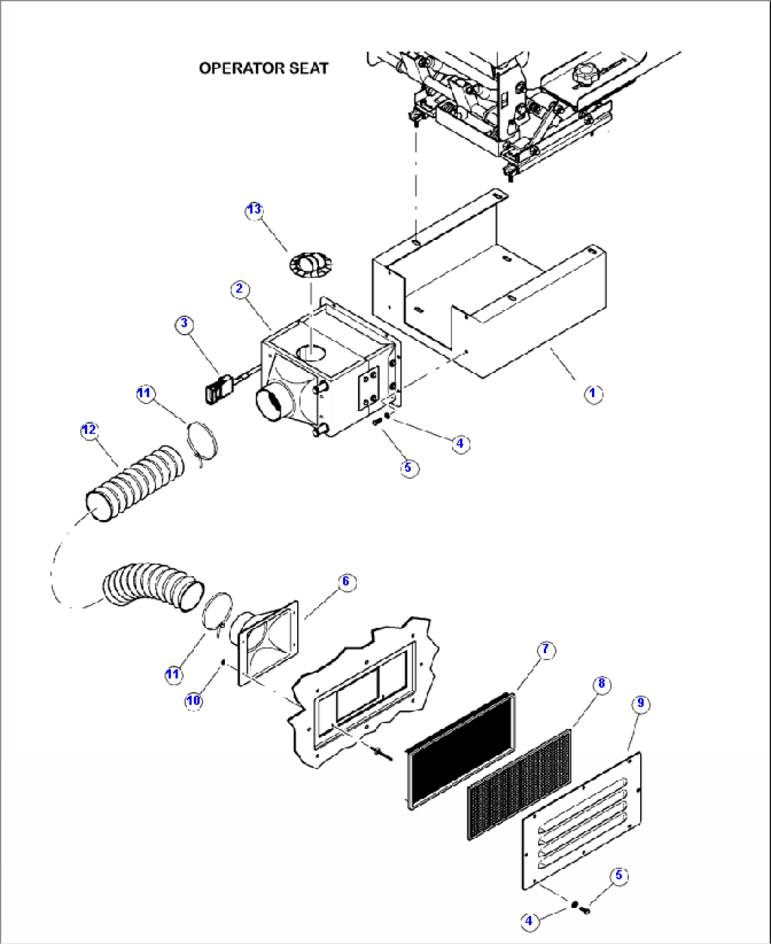 K0760-01A0 CAB FLOOR AUXILIARY HEATER WITH FRESH AIR VENTILATION