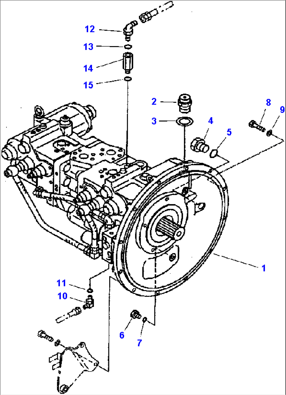 FIG. H0210-03A0 MAIN PUMP - CONNECTING PARTS