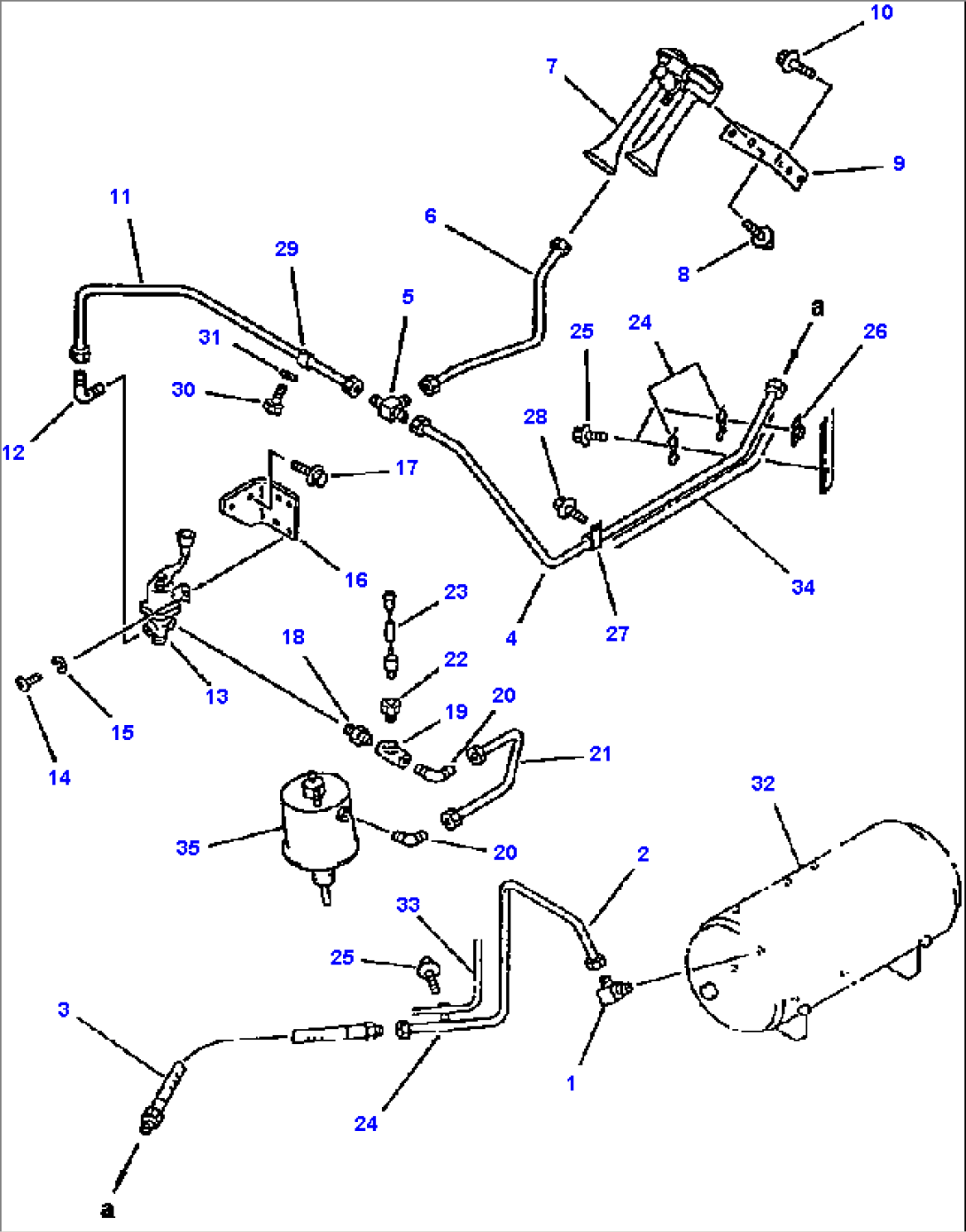 FIG NO. 3551 AIR PIPING PARKING BRAKE AND HORN